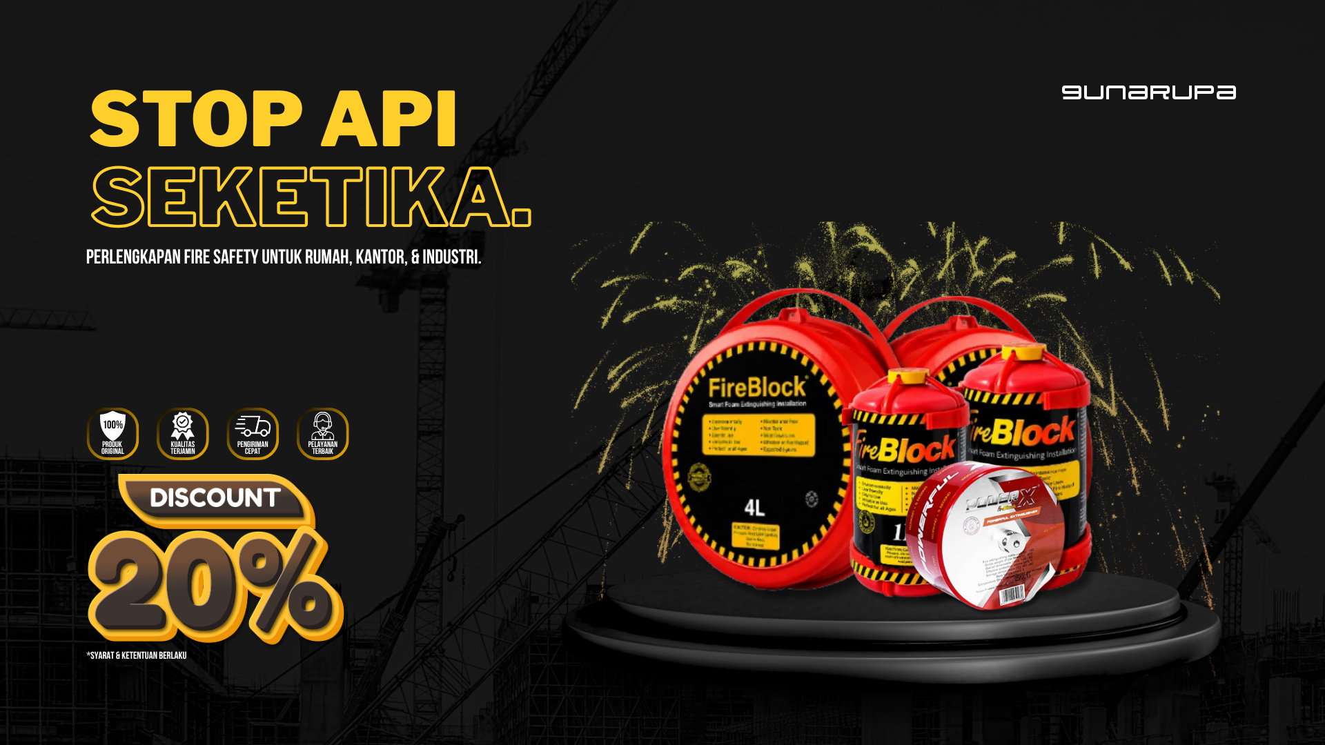 Stop Api Seketika Diskon 20%